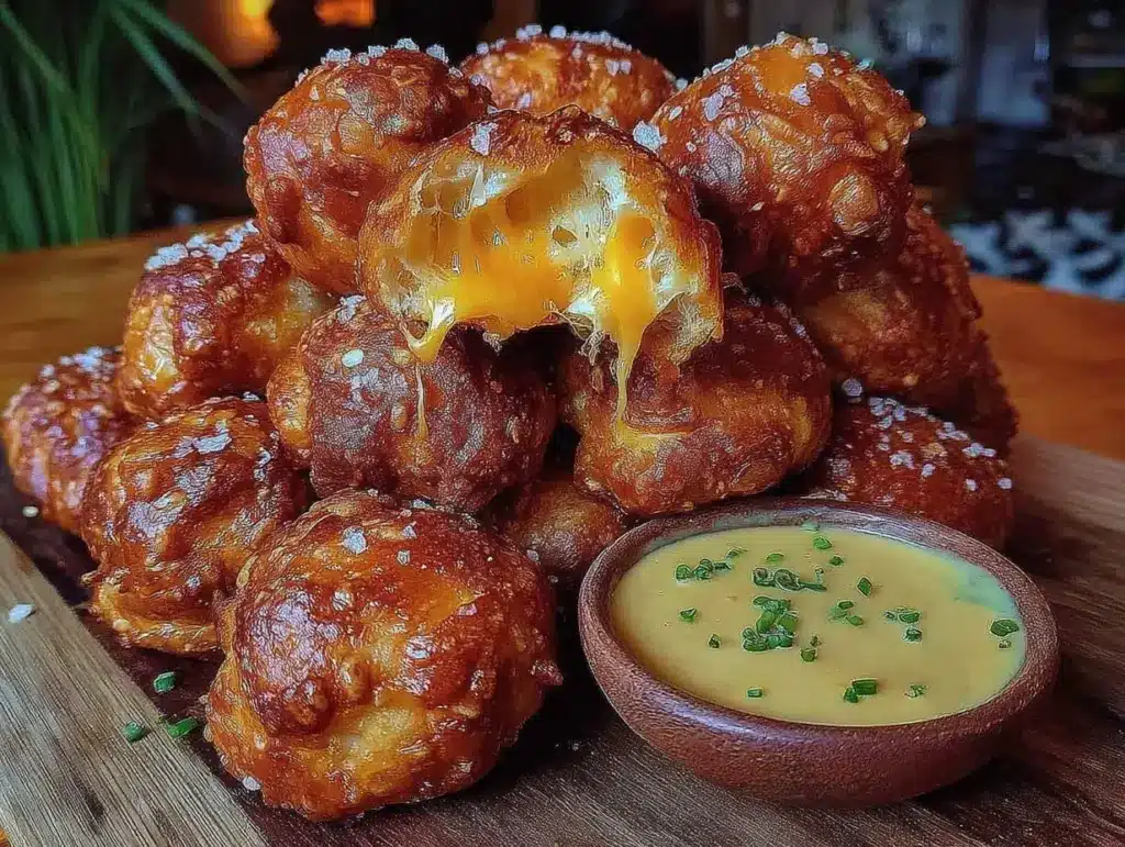 jalapeño cheddar stuffed pretzel bites - featured image