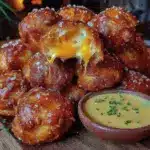 jalapeño cheddar stuffed pretzel bites - featured image