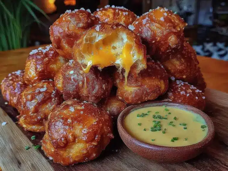 jalapeño cheddar stuffed pretzel bites - featured image