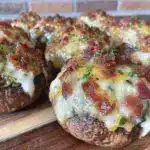 jalapeño popper stuffed mushrooms - featured image
