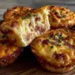 mini ham and cheese quiche cups - featured image