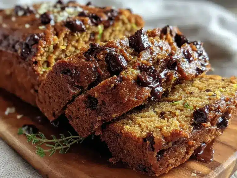moist chocolate chip zucchini bread - featured image