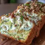 moist zucchini cream cheese swirl bread - featured image