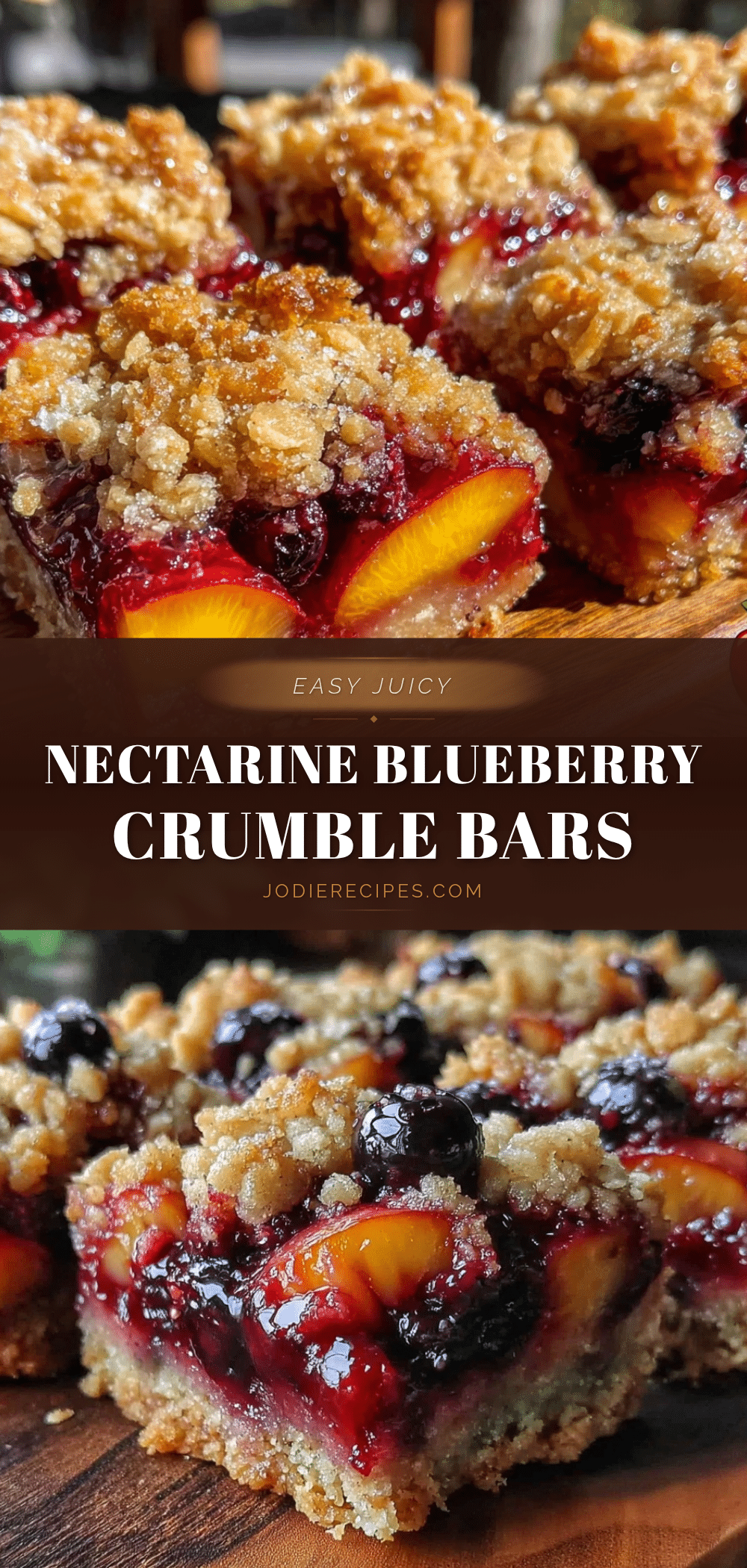 nectarine blueberry crumble bars recipe