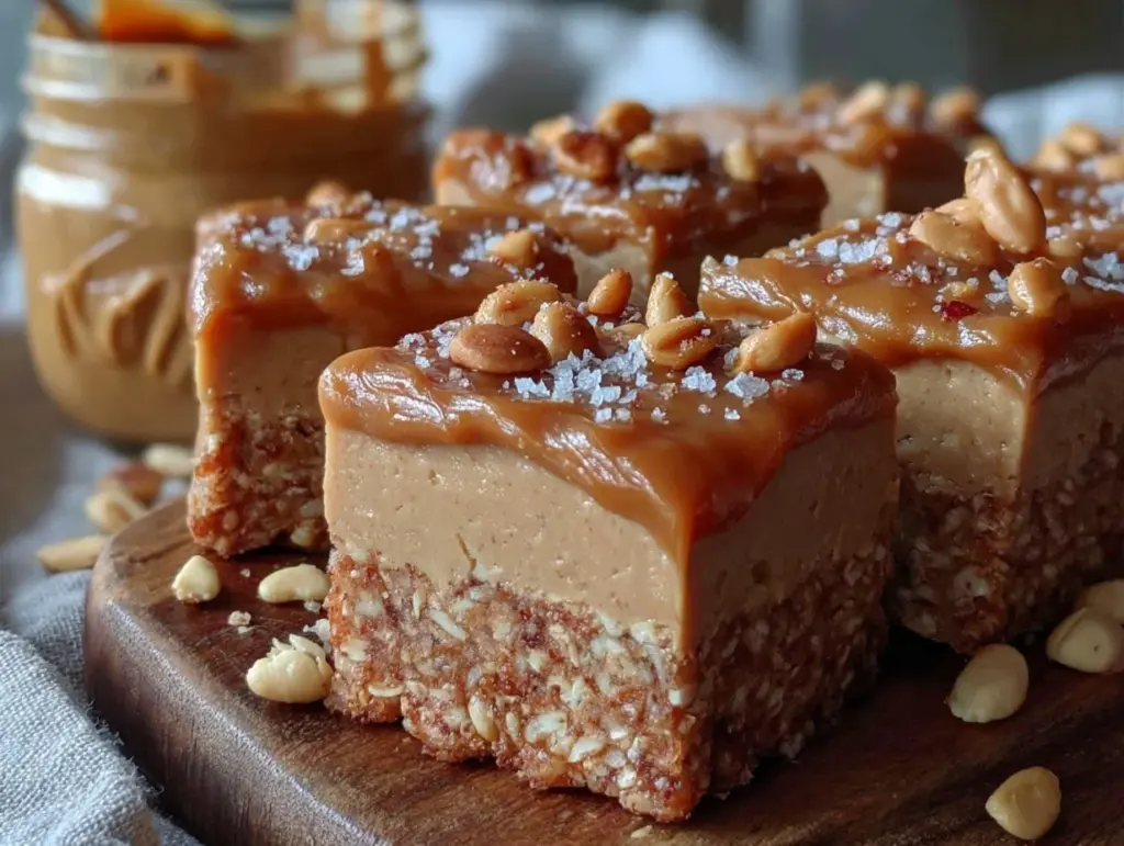 no bake nut free peanut butter granola bars - featured image