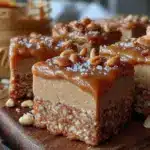 no bake nut free peanut butter granola bars - featured image