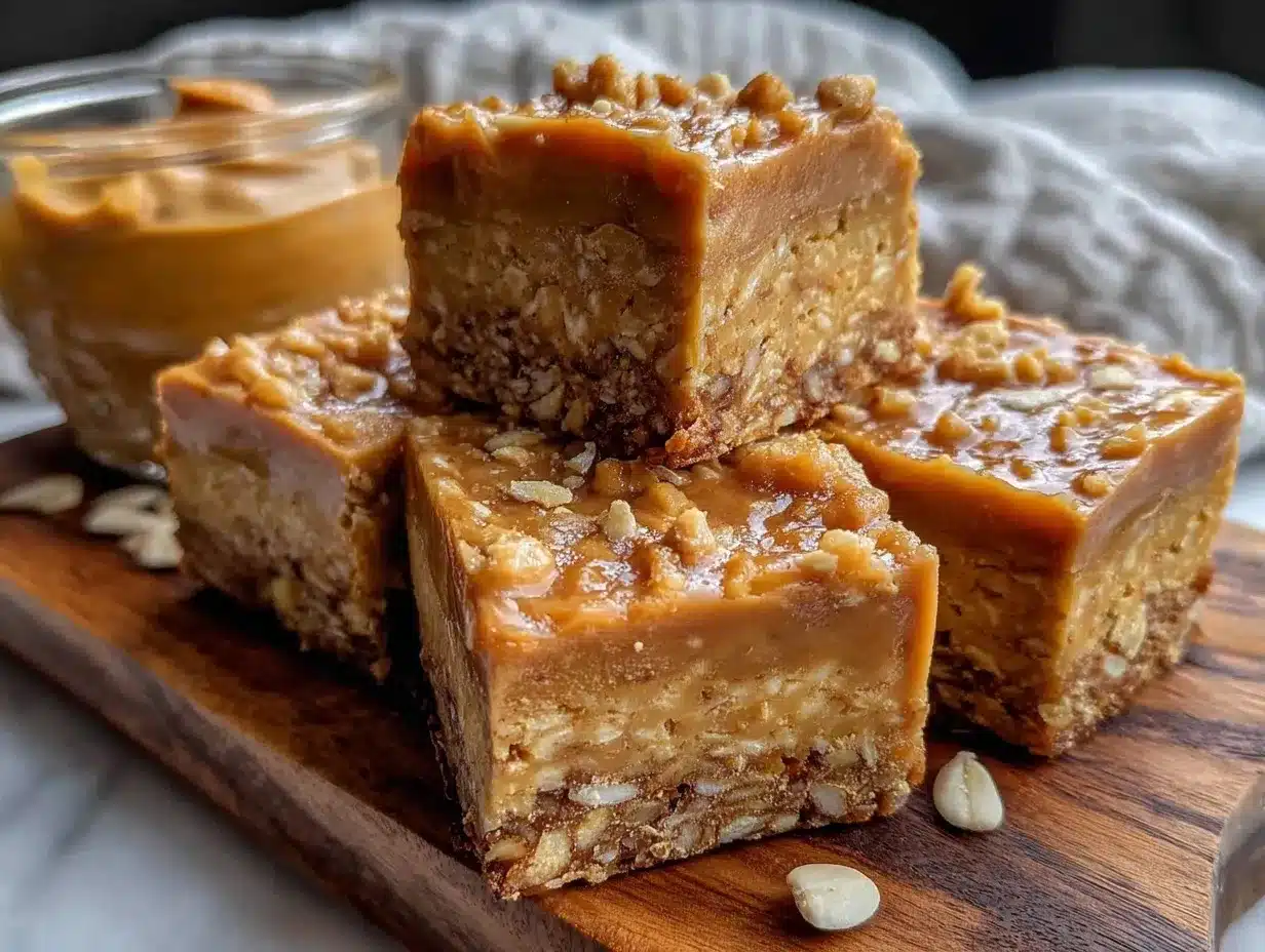 no bake nut free peanut butter granola bars preparation steps