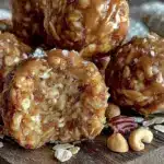 no-bake peanut butter oat energy balls - featured image