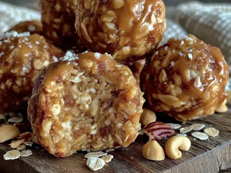 no-bake peanut butter oat energy balls - featured image