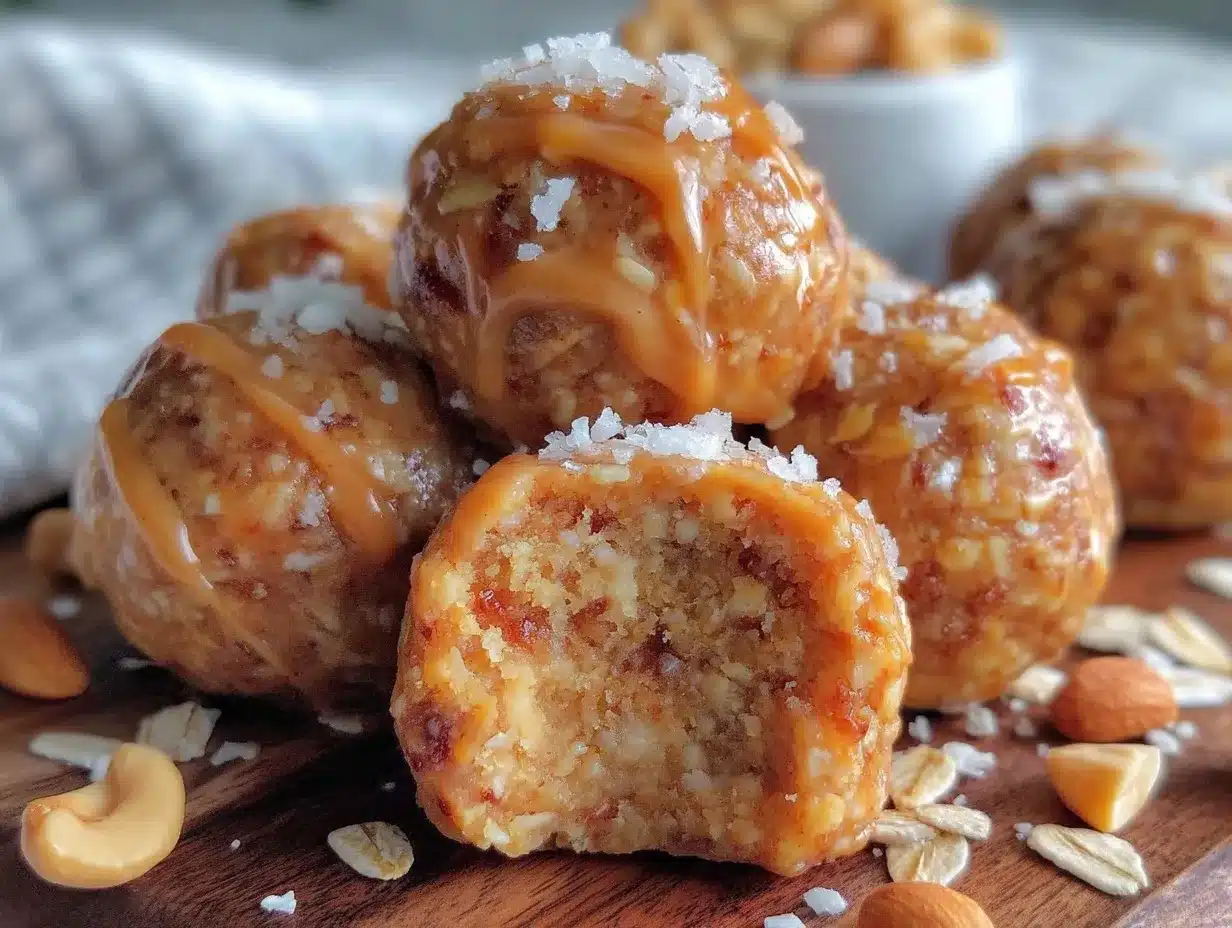 no-bake peanut butter oat energy balls preparation steps
