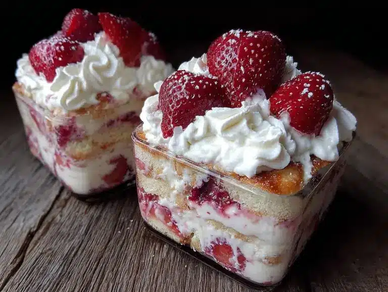 no bake strawberry shortcake icebox cake - featured image