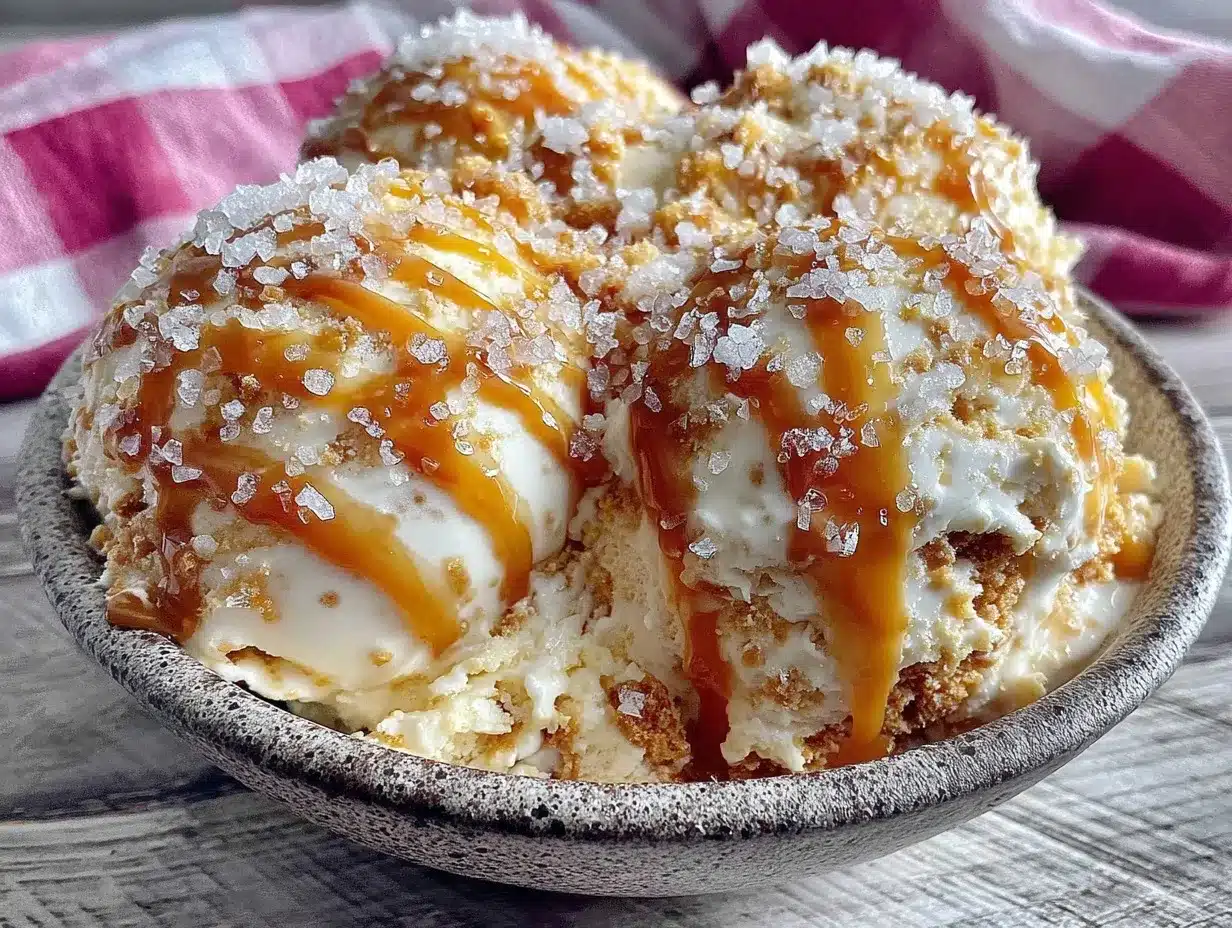 no-churn salted caramel swirl ice cream preparation steps