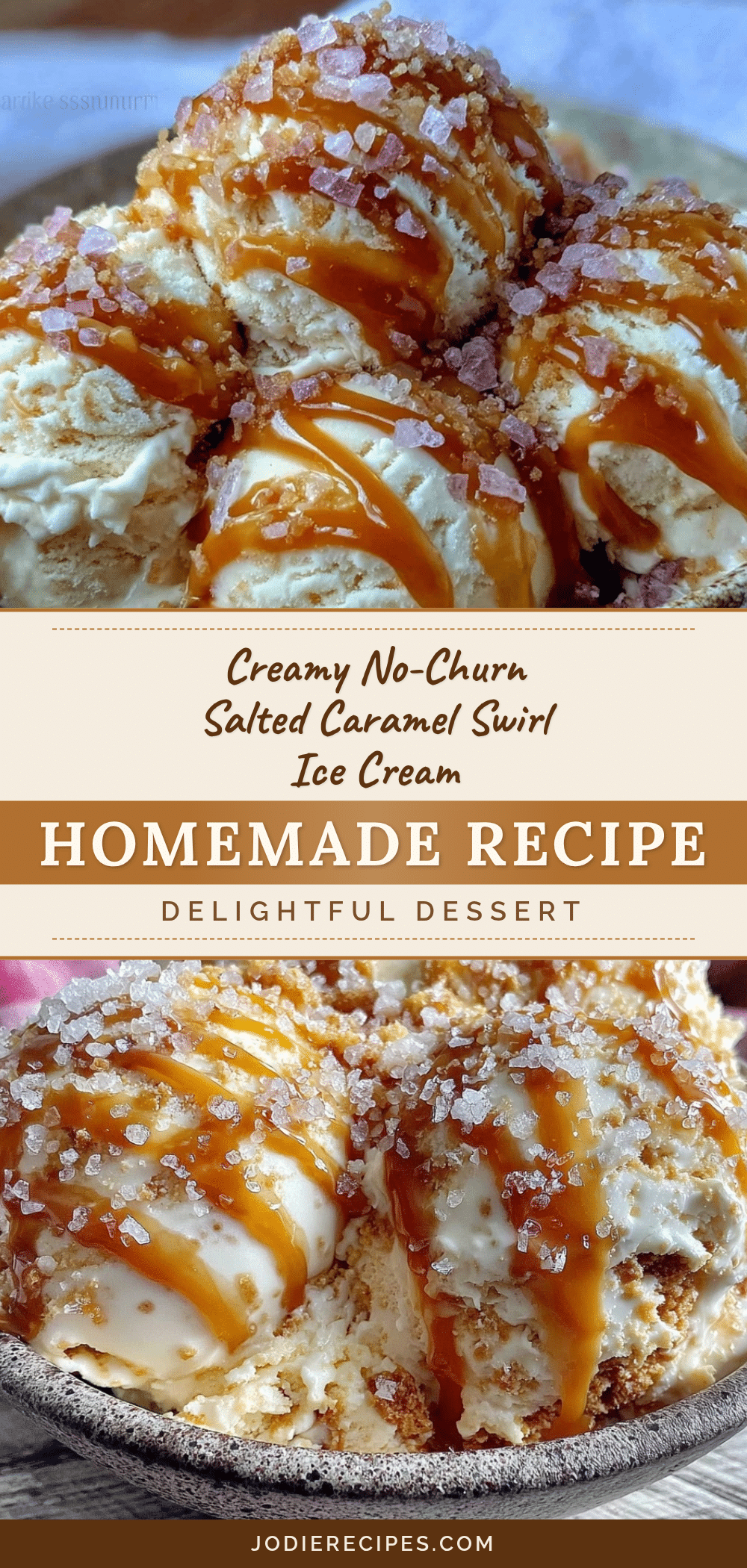 no-churn salted caramel swirl ice cream recipe