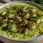no cook cucumber avocado gazpacho - featured image