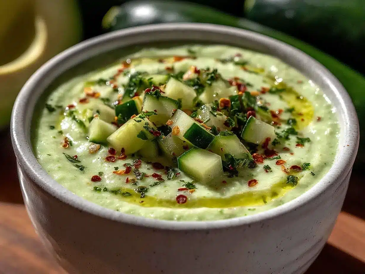 no cook cucumber avocado gazpacho preparation steps