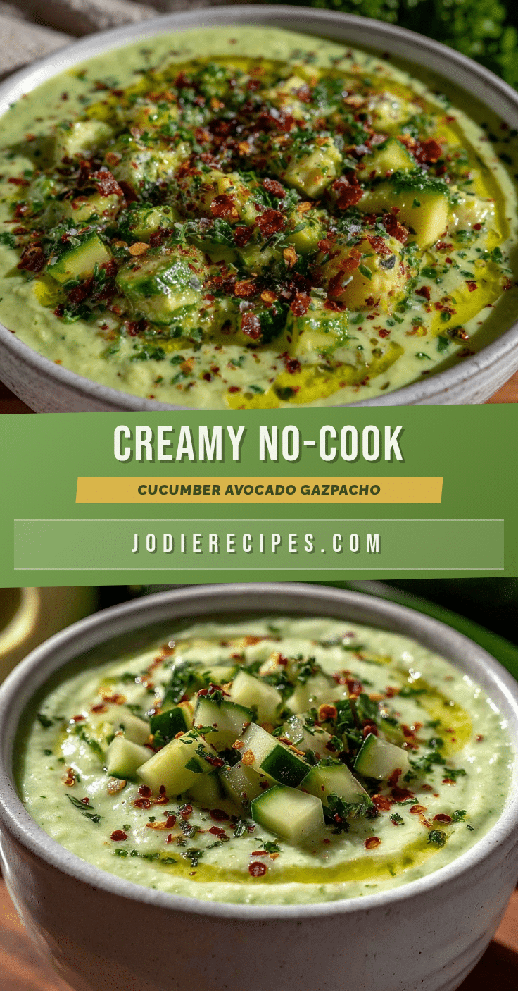 no cook cucumber avocado gazpacho recipe