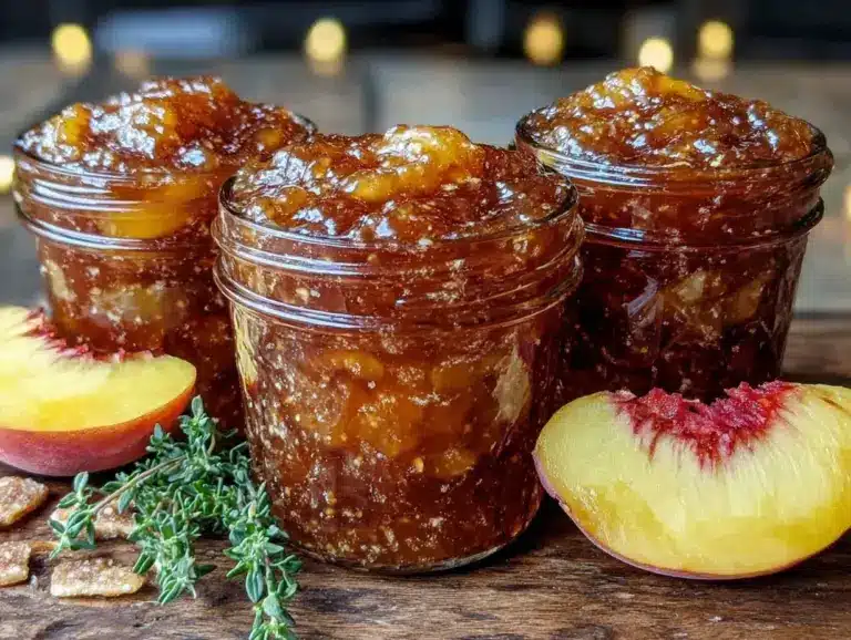 peach bourbon jam - featured image