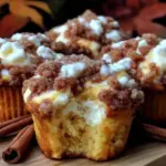 pumpkin cream cheese swirl muffins - featured image