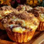 pumpkin cream cheese swirl muffins - featured image