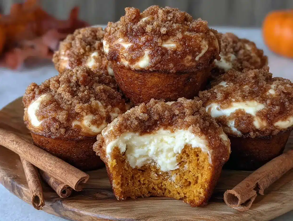 pumpkin cream cheese swirl muffins preparation steps