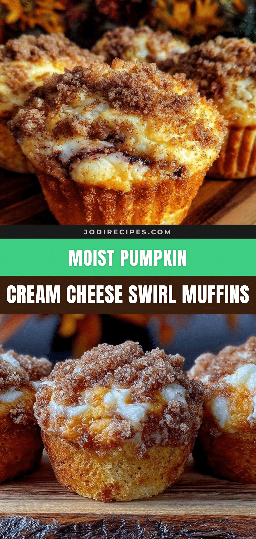 pumpkin cream cheese swirl muffins recipe