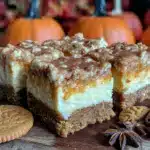 pumpkin spice latte cheesecake bars - featured image