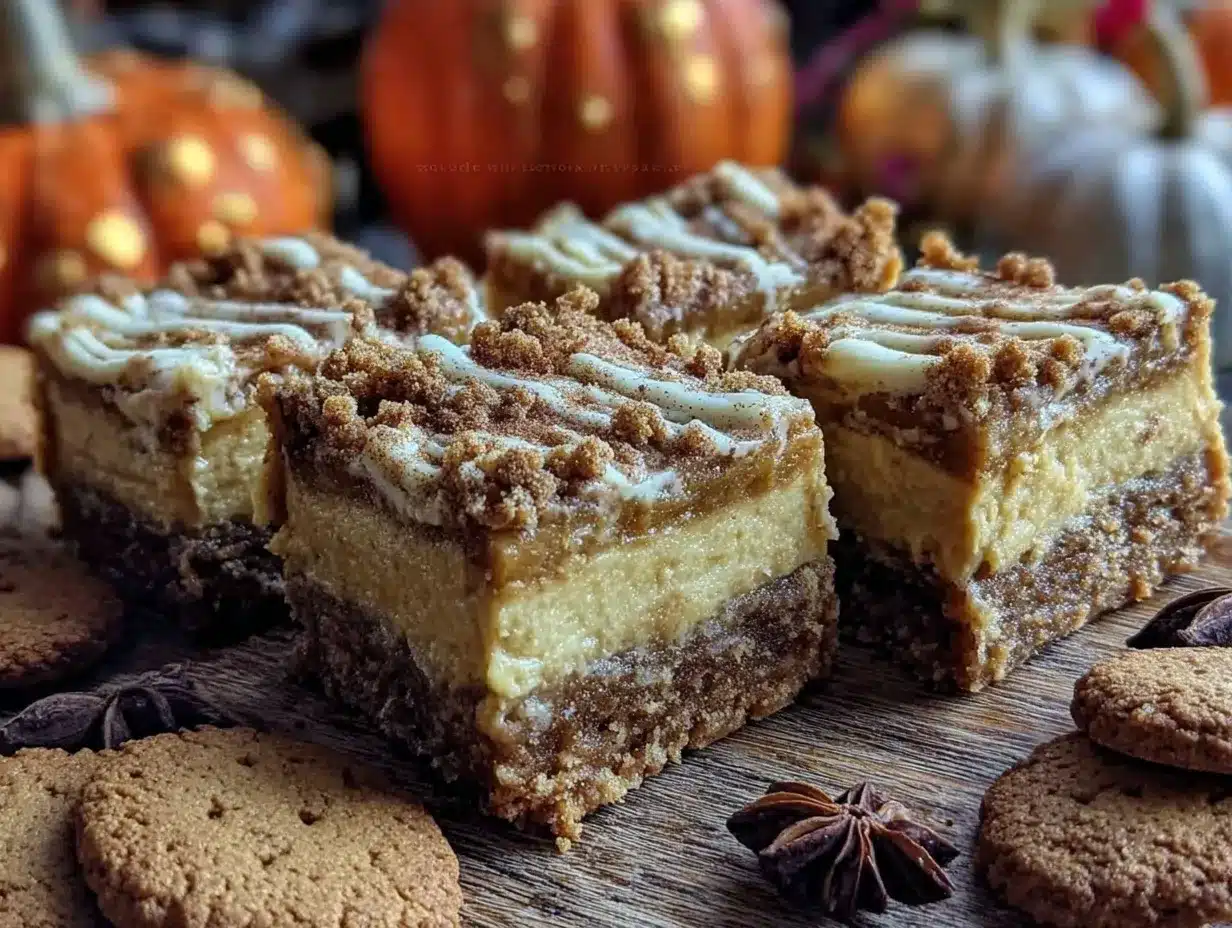 pumpkin spice latte cheesecake bars preparation steps