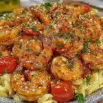 Quick Garlic Butter Shrimp Orzo - featured image
