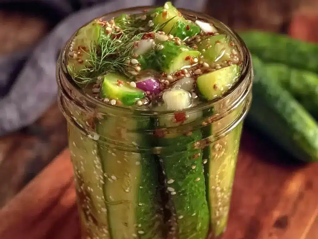 quick refrigerator dill pickles - featured image