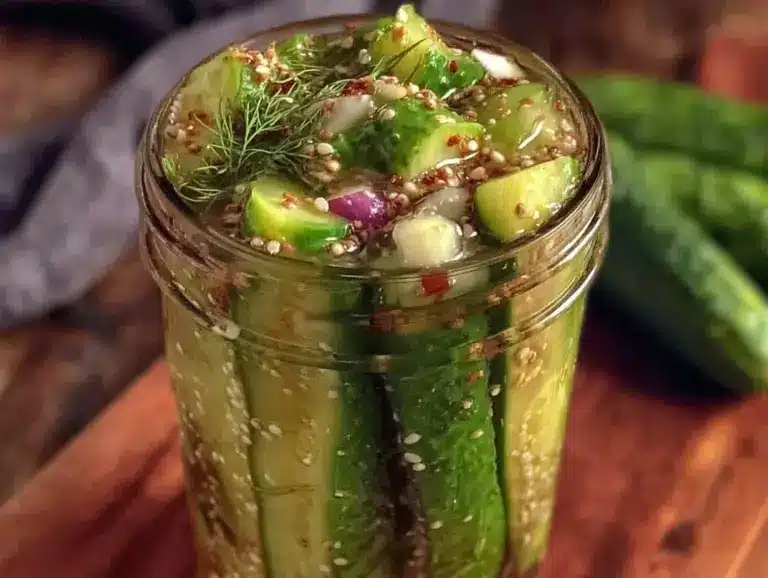 quick refrigerator dill pickles - featured image