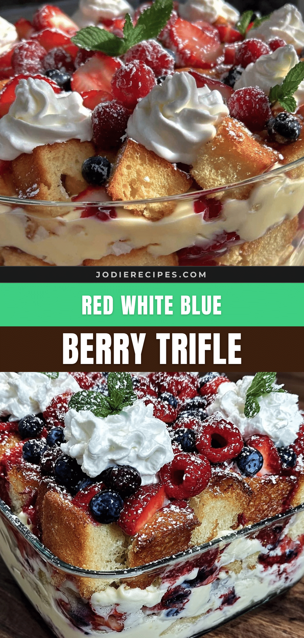 red white and blue berry trifle recipe