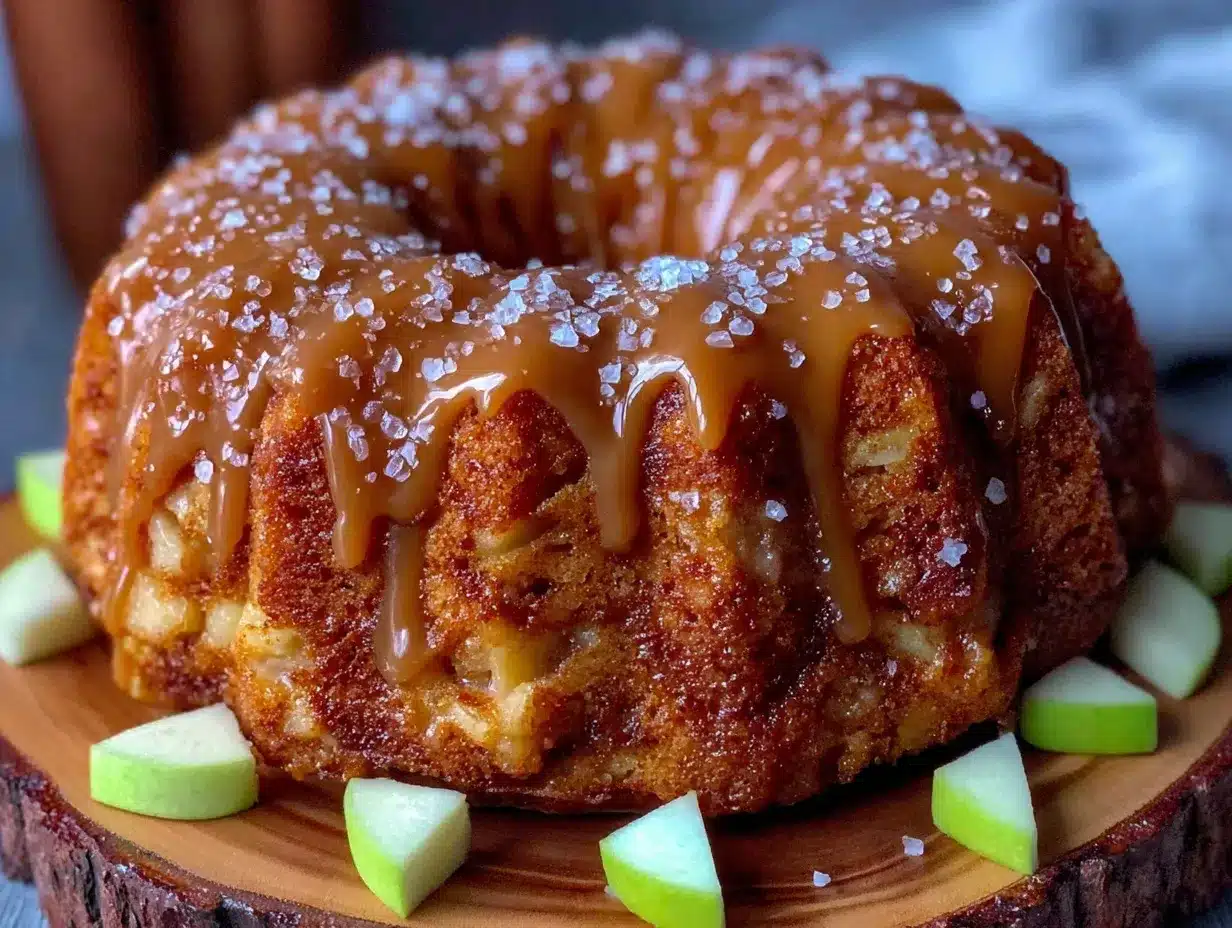 salted caramel apple bundt cake preparation steps