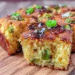 savory roasted hatch chili cornbread - featured image