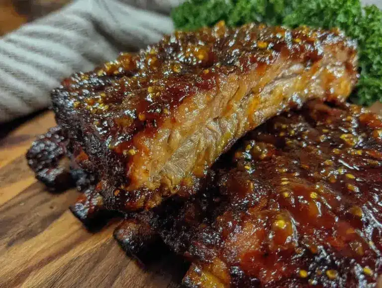 smoked brown sugar bourbon baby back ribs - featured image