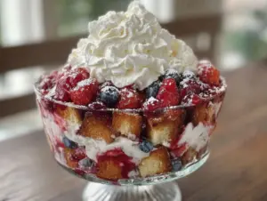 star-spangled berry trifle - featured image