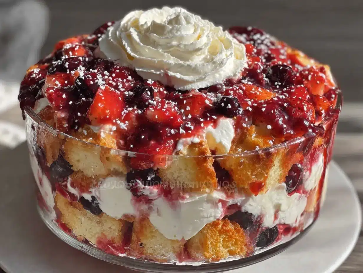 star-spangled berry trifle preparation steps