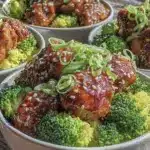 teriyaki chicken and broccoli meal prep bowls - featured image